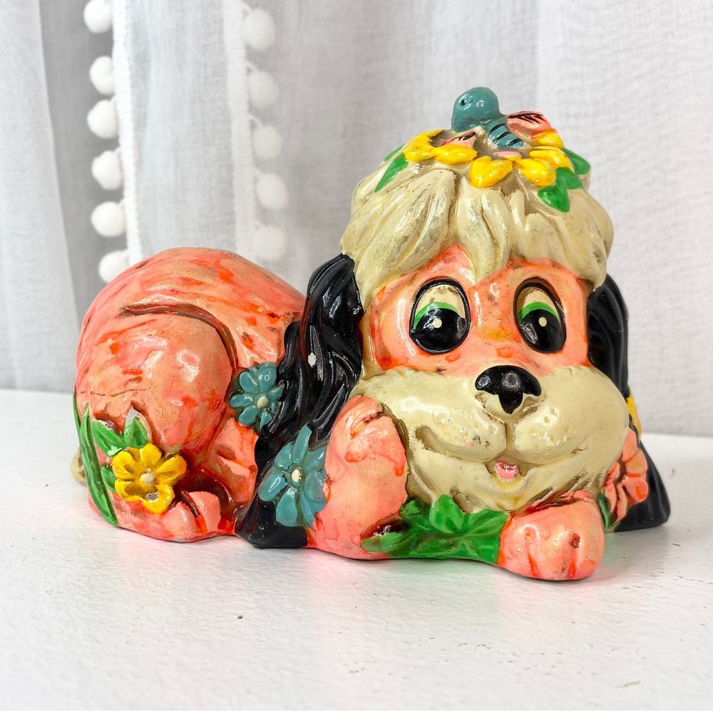 Vintage 1967 Holiday Fair Chalkware Dog Coin Bank - Picture 2 of 10